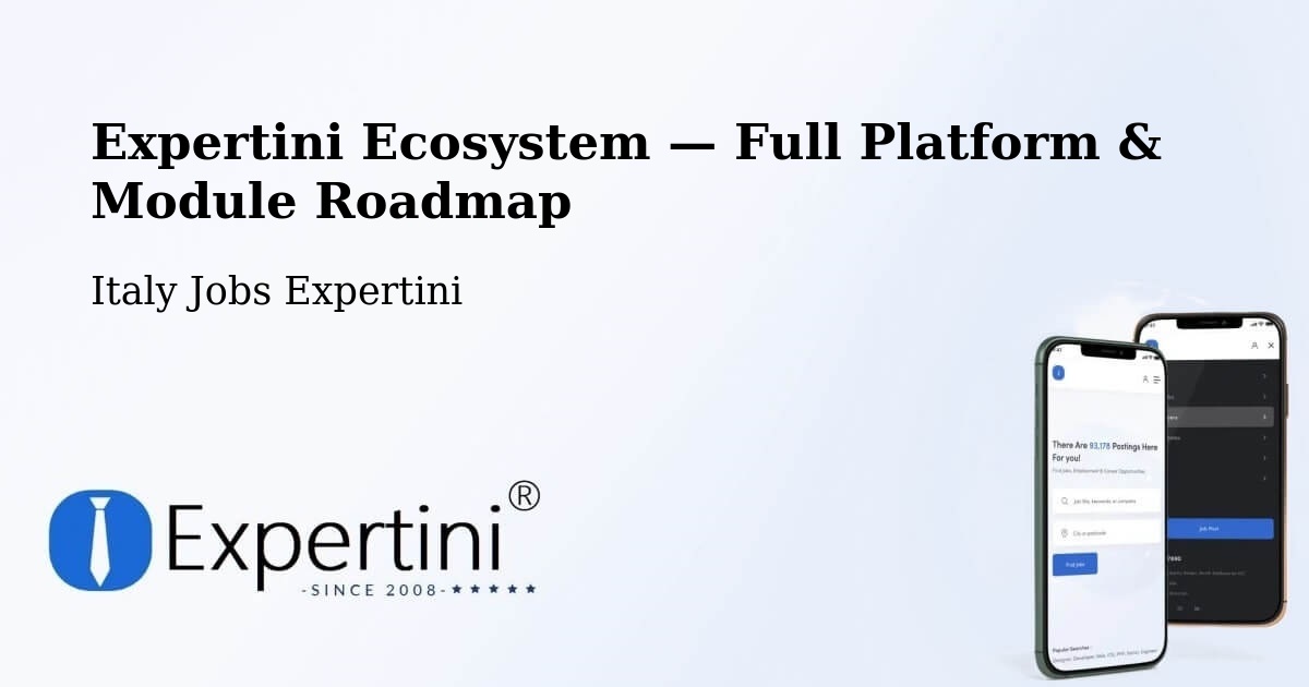 Expertini Ecosystem — Full Platform & Module Roadmap – Dello